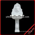 White Lion Head Marble Stone Garden Water Wall Fountain YL-W126